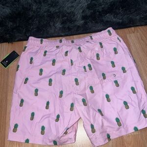 Pink Pineapple Print beach Short de plage Large above the knee